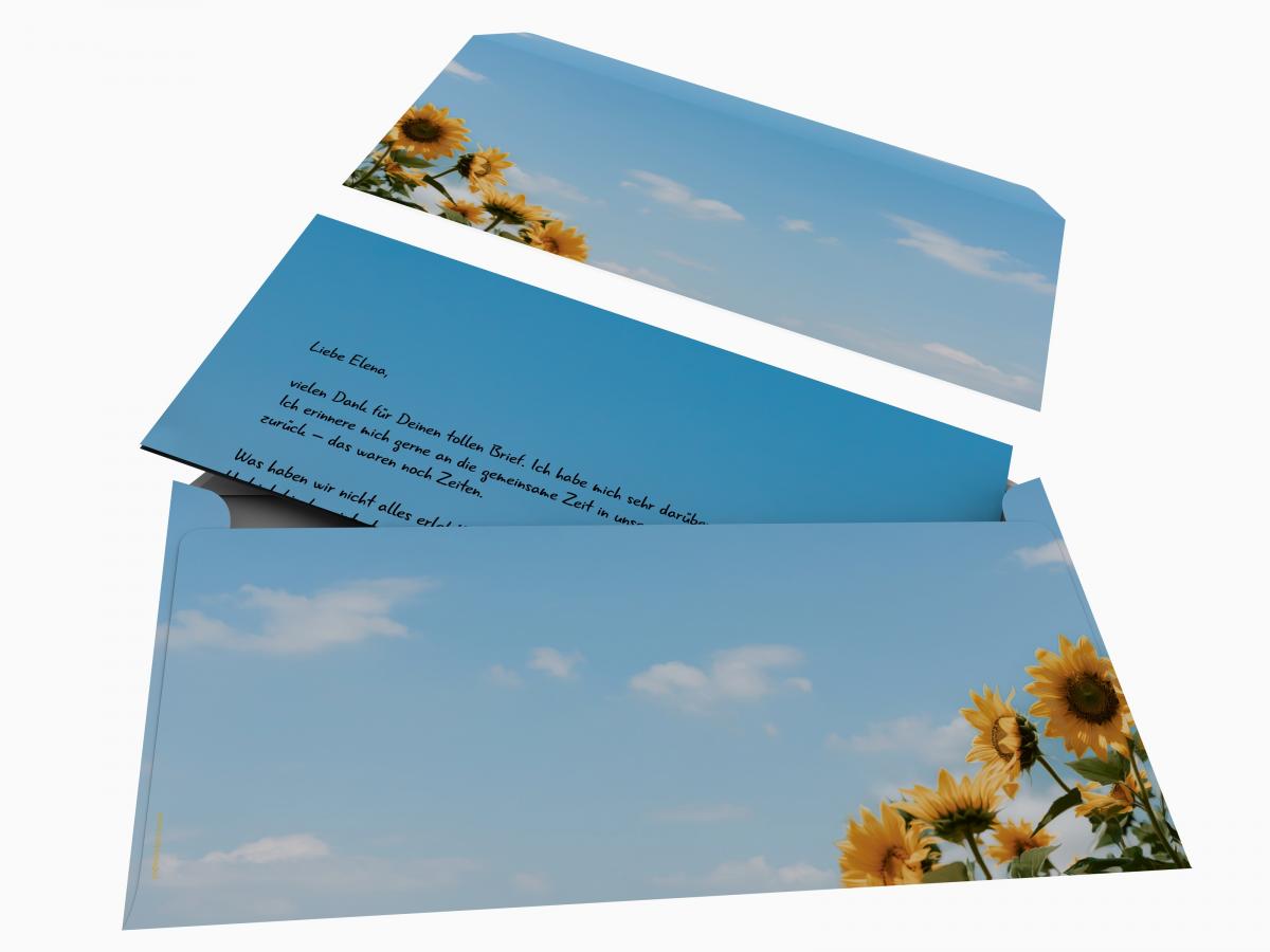 Motivpapier Sonnenblumen Briefpapier mit Motiv